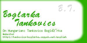 boglarka tankovics business card